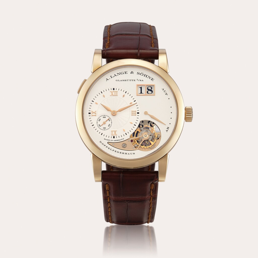 View full screen - View 1 of Lot 2234. Lange 1 Tourbillon Homage to F.A. Lange, Reference 722.050 A limited edition honey gold tourbillon wristwatch with date and power reserve indication, Circa 2010 | 朗格 | LANGE 1 TOURBILLON HOMAGE TO F.A. LANGE 型號722.050 | 限量版蜜糖金陀飛輪腕錶,備日期及動力儲備顯示,約2010年製.