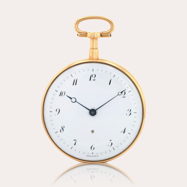 View full screen - View 1 of Lot 2. A 20ct gold open-faced ruby cylinder watch quarter-repeating à toc.