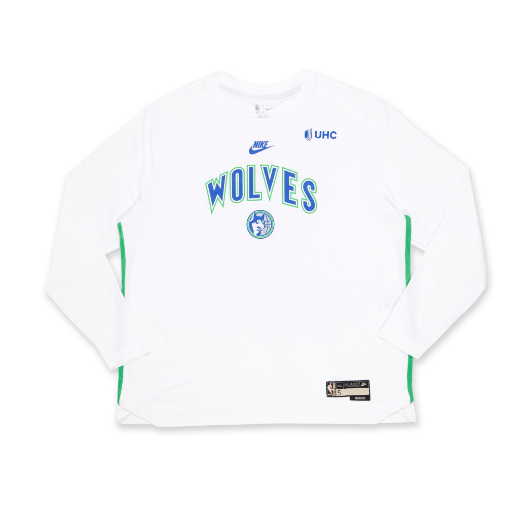 View full screen - View 1 of Lot 61. Anthony Edwards Minnesota Timberwolves 2023-2024 Classic Edition Warmup Top.