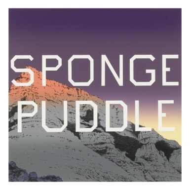 View full screen - View 1 of Lot 258. ED RUSCHA | SPONGE PUDDLE.