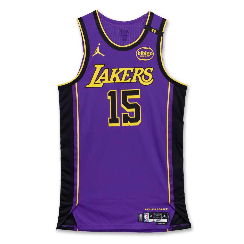 View full screen - View 1 of Lot 123. Austin Reaves Los Angeles Lakers 2024-2025 Emirates NBA Cup Game Worn Statement Edition Jersey .