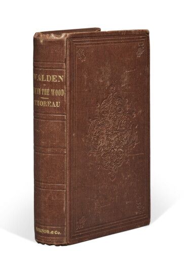 View full screen - View 1 of Lot 1100. Thoreau, Henry David | "I went to the woods because I wished to live deliberately…".