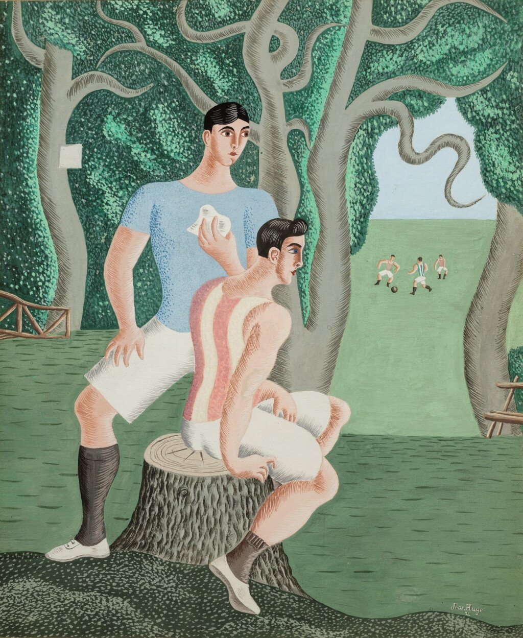 View full screen - View 1 of Lot 60. Deux footballeurs.