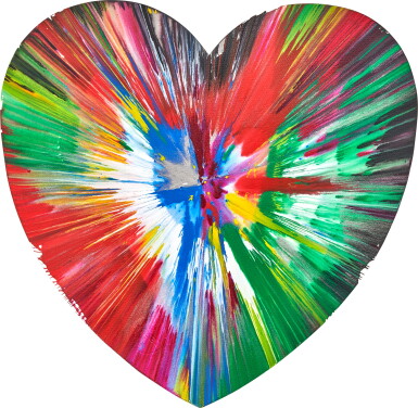 View full screen - View 1 of Lot 77. Untitled (Heart Spin Painting), 2009.