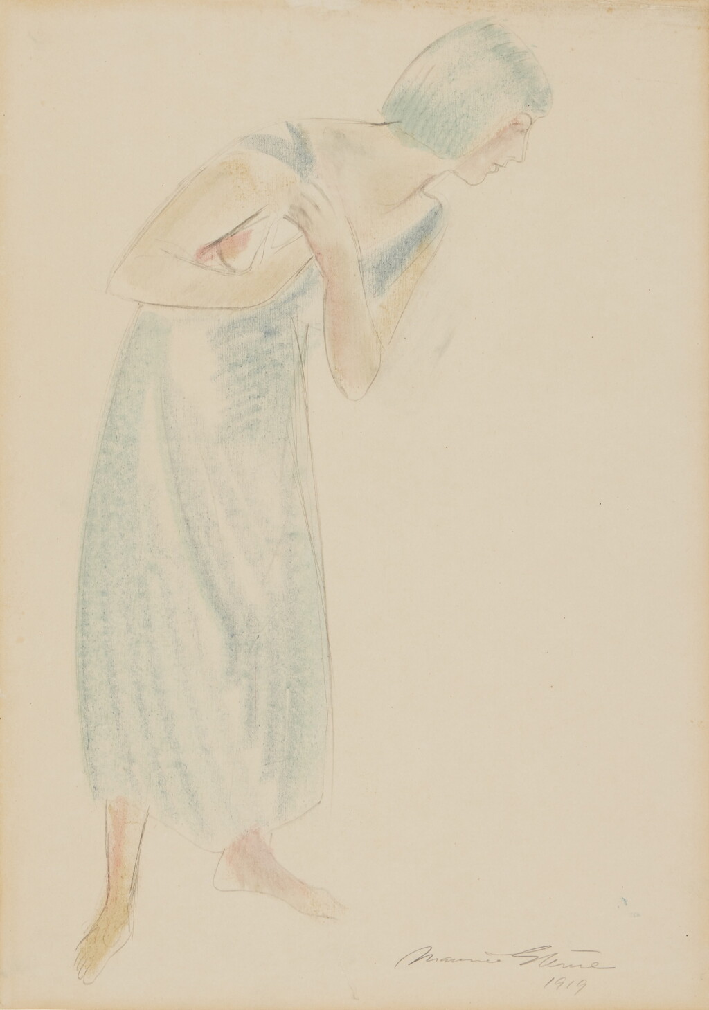 View full screen - View 1 of Lot 1125. Girl Bowing.