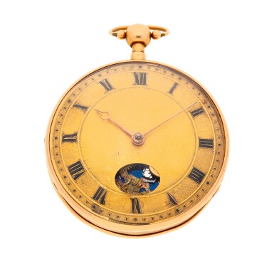 View full screen - View 1 of Lot 151. A gold quarter repeating watch with concealed erotic automata Circa 1825, no. 5472.