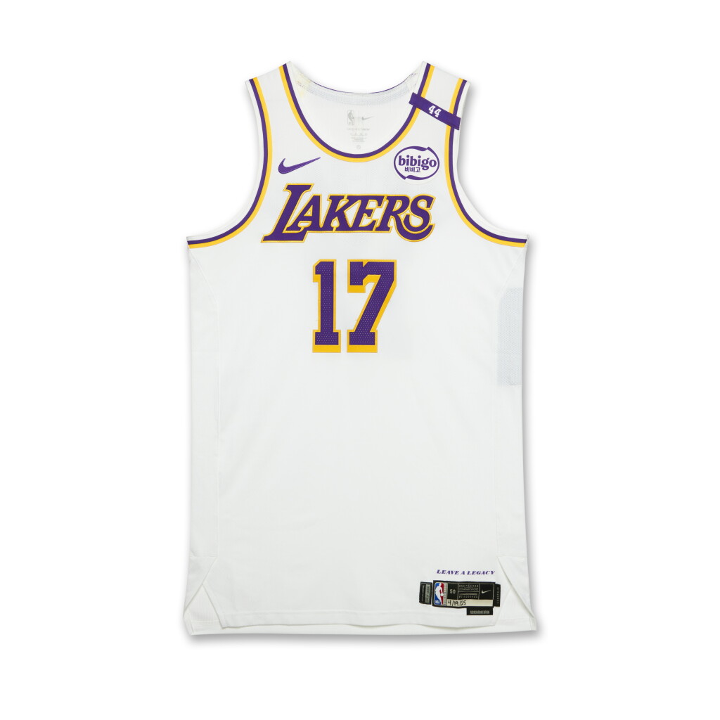View full screen - View 1 of Lot 24. Dorian Finney-Smith Los Angeles Lakers 2025 NBA Playoffs Western Conference Round 1 Game Worn Association Edition Jersey | Game 1 .