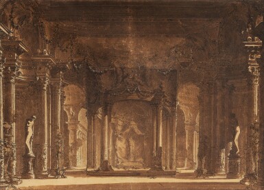 View full screen - View 1 of Lot 79. Le Palais d'Armide: Stage design for the opera, Armide, Act V, Gluck.