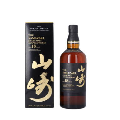 View full screen - View 1 of Lot 43. The Yamazaki 18 Year Old 43.0 abv NV (1 BT 75cl).