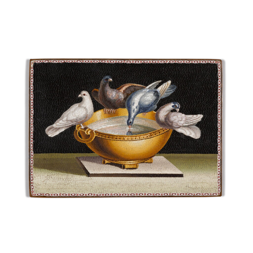 View full screen - View 1 of Lot 59. An Italian micromosaic panel, Rome, late 18th century, attributed to Giacomo Raffaelli.