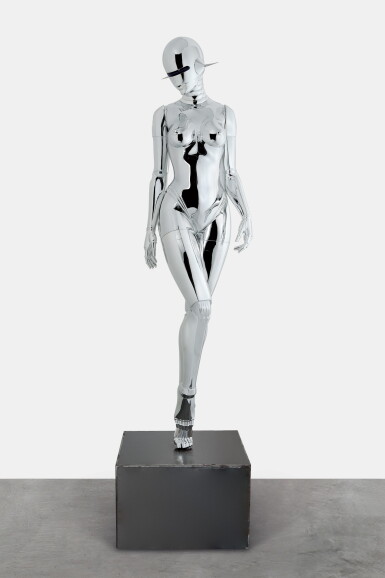 View full screen - View 1 of Lot 1143. Hajime Sorayama 空山基 | Sexy robot_walking in the space 性感機器人_漫游太空.