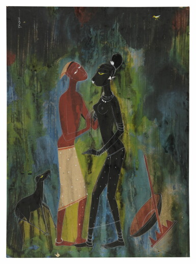 View full screen - View 1 of Lot 1817. RASIK DURGASHANKER RAVAL | UNTITLED (COUPLE).