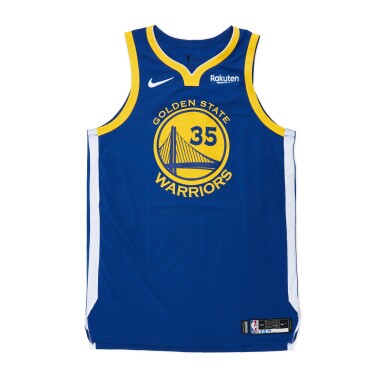 View full screen - View 1 of Lot 45. Kevin Durant Game Worn 2019 Golden State Warriors Jersey.