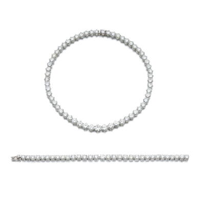 View full screen - View 1 of Lot 726. Diamond demi-parure.