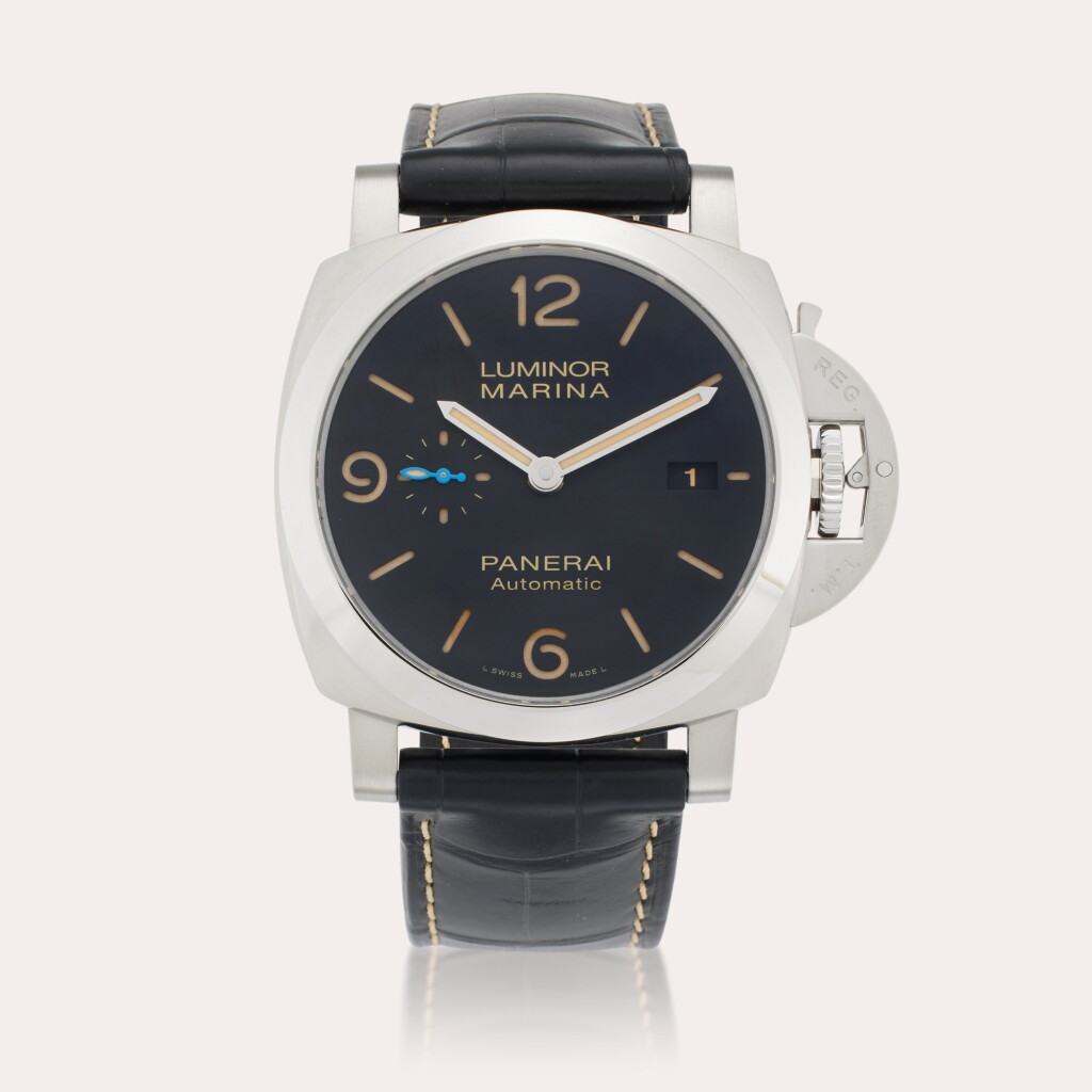 View full screen - View 1 of Lot 296. Reference PAM01312 Luminor Marina | A limited edition stainless steel automatic wristwatch with date, Circa 2017.