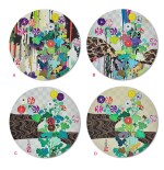 村上隆 Takashi Murakami | 澗聲系列:A: 記得我的腳從地面抬起時;B:像河流一樣;C:山澗聲;D:光琳金(四幅作品) Kansei Series: A: I Recall The Time When My Feet Lifted Off The Ground, Ever So Slightly- Korin Chrysanthemum; B: Like The River's Flow; C: Voice of the Mountain Stream; D: Korin Gold (four works)