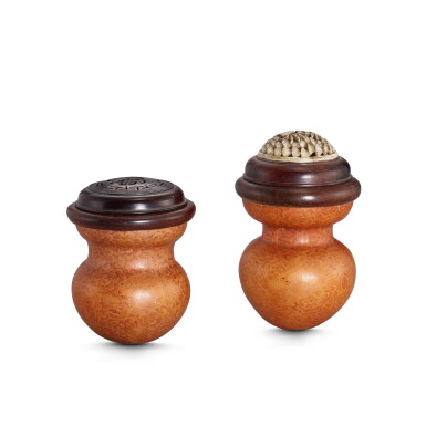 View full screen - View 1 of Lot 2001. Two gourd ‘dragon’ cricket cages 匏製蟋蟀蓋罐一組兩件.