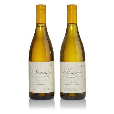 View full screen - View 1 of Lot 410. Marcassin Chardonnay, Three Sisters 2006 and 2007 (4 BT).