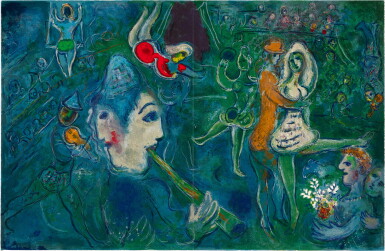 View full screen - View 1 of Lot 48. MARC CHAGALL | LE CIRQUE: ONE PLATE (M. 517; C. BKS. 68).