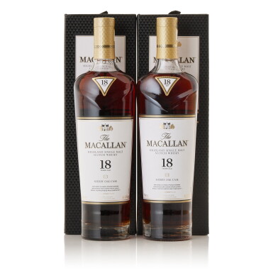 View full screen - View 1 of Lot 9352. The Macallan 18 Year Old Sherry Oak 2022 Release 43.0 abv NV (2 BT70).