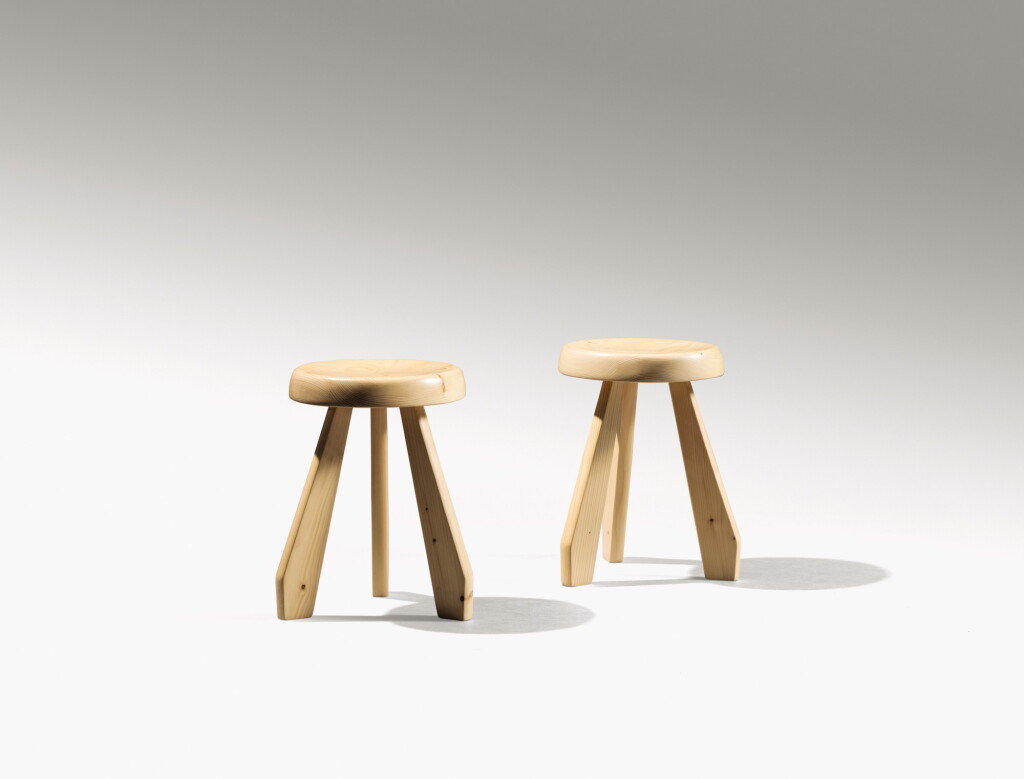 View full screen - View 1 of Lot 47. Pair of stools, designed circa 1962 .