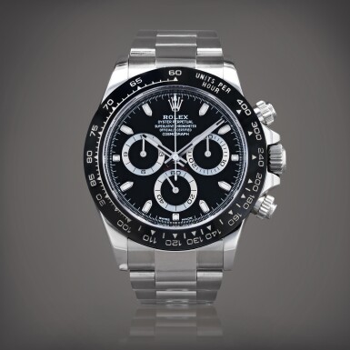 View full screen - View 1 of Lot 362. Daytona, reference 116500LN Montre bracelet chronographe en acier | Stainless steel chronograph wristwatch with bracelet Vers 2018 | Circa 2018.