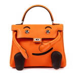 Limited Edition Orange H and Chocolat Gulliver Quelle Idole Kelly Doll Palladium Hardware, 2000