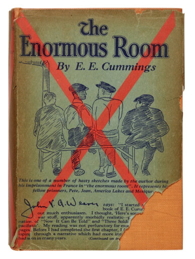 View full screen - View 1 of Lot 320. E.E. Cummings | The Enormous Room, New York, 1922, first edition, first state, inscribed by the author.
