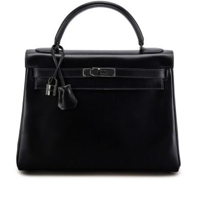 View full screen - View 1 of Lot 527. Limited Edition Black Box So Black Kelly 32 Retourné Black PVD Hardware, 2011.