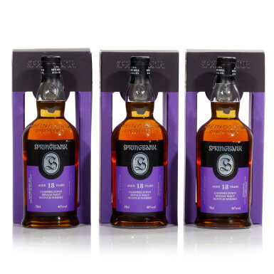 View full screen - View 1 of Lot 393. Springbank 18 Year Old 46.0 abv NV (3 BT70).