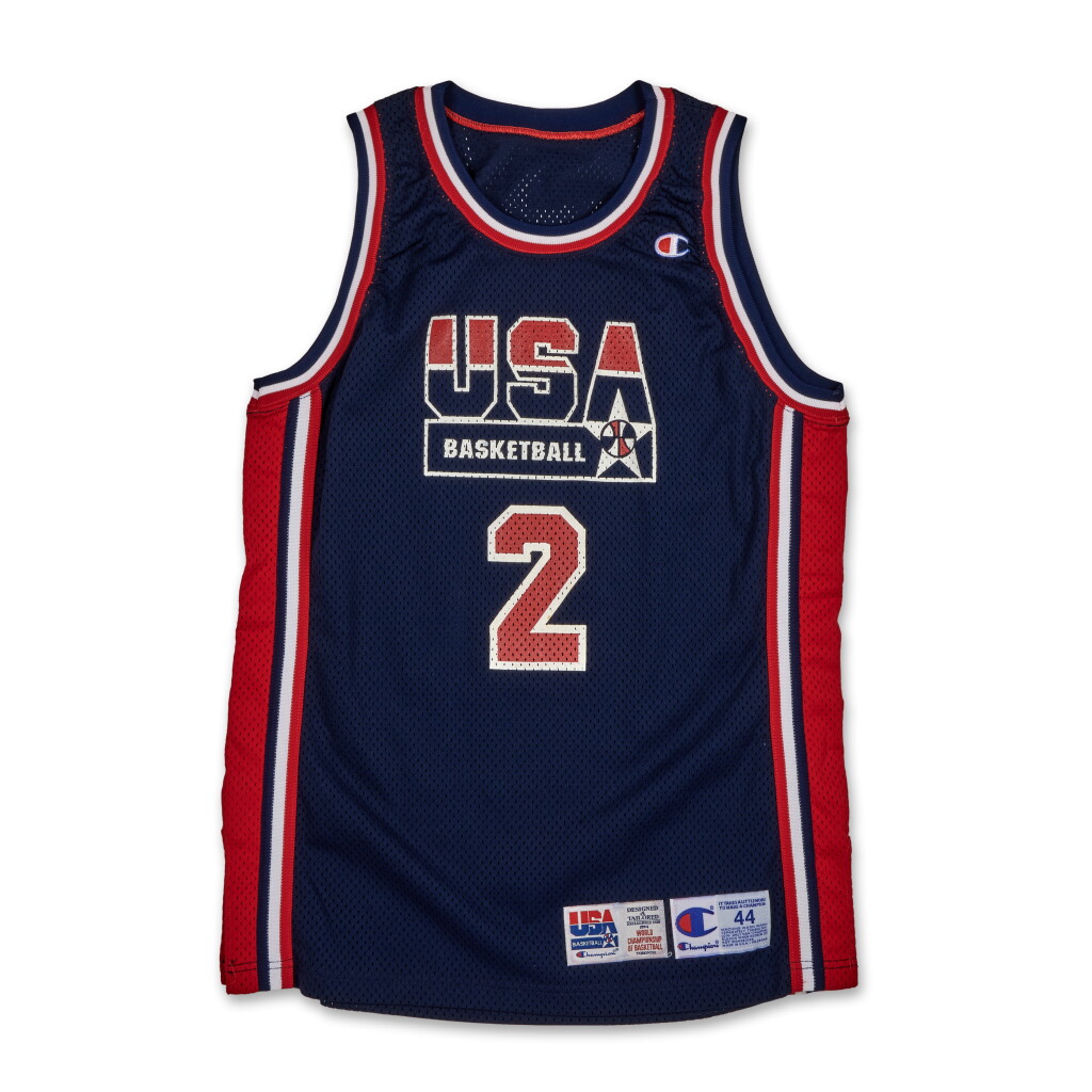 View full screen - View 1 of Lot 37. Isiah Thomas Team USA 1994 Professional Model Jersey.