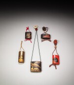A group of five inro, Japan, Meiji period, 19th century | 日本 明治時代 十九世紀 漆印籠 一組五件 來源