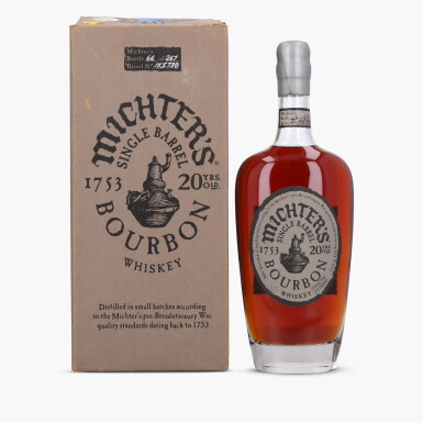 View full screen - View 1 of Lot 2465. Michter's Single Barrel Bourbon 20 Year Old 114.2 Proof NV (1 Bottle 75cl).
