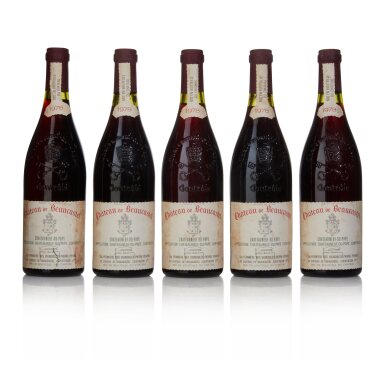 View full screen - View 1 of Lot 314. Châteauneuf du Pape, Rouge 1978 Château de Beaucastel (5 BT).