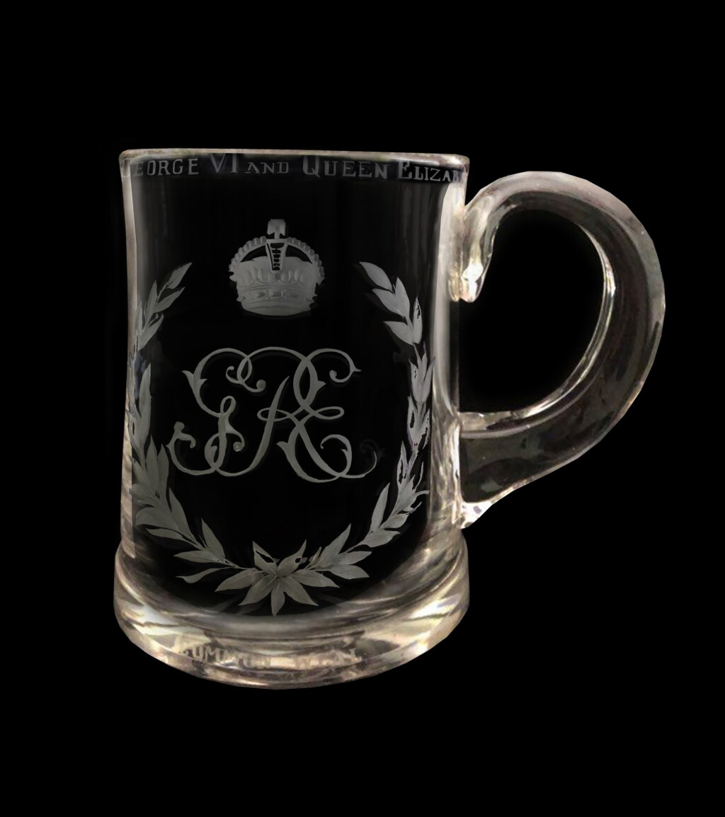 View full screen - View 1 of Lot 23. An engraved tankard celebrating the Royal visit of George VI and Queen Elizabeth to Canada, 1939.