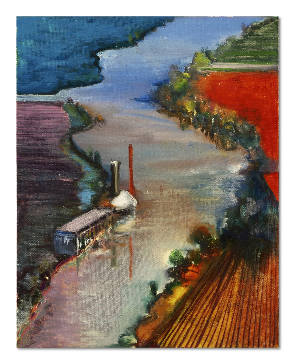 View full screen - View 1 of Lot 1549. Wayne Thiebaud 韋恩 · 蒂博 | Night River 夜河.