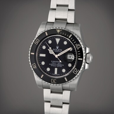 View full screen - View 1 of Lot 245. Reference 116610LN Submariner | A stainless steel automatic wristwatch with date and bracelet, Circa 2012.