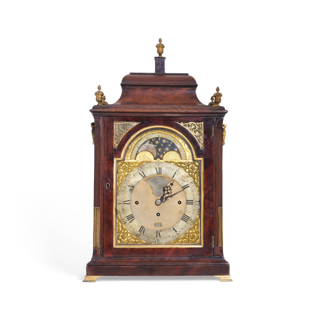 View full screen - View 1 of Lot 47. A George III gilt-mounted mahogany quarter chiming table clock, Eardley Norton, London, circa 1780.