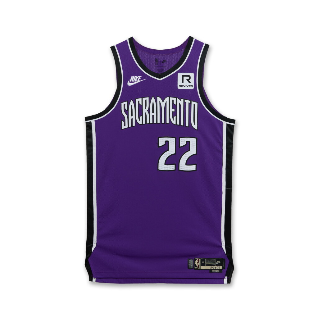 全螢幕檢視 - 查看158Devin Carter Sacramento Kings 2024-2025 Game Worn Classic Edition Jersey 的1
