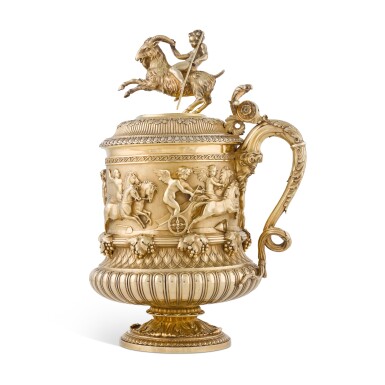 View full screen - View 1 of Lot 60. A George IV monumental silver-gilt tankard, Benjamin Smith, London, 1823.