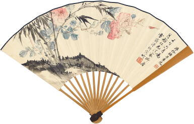 View full screen - View 1 of Lot 2610. 溥伒、溥佺 月季清竹 | Pu Jian; Pu Quan, Flower and Bamboo.