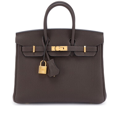 View full screen - View 1 of Lot 550. Chocolat Togo Birkin 25 Gold Hardware, 2023.