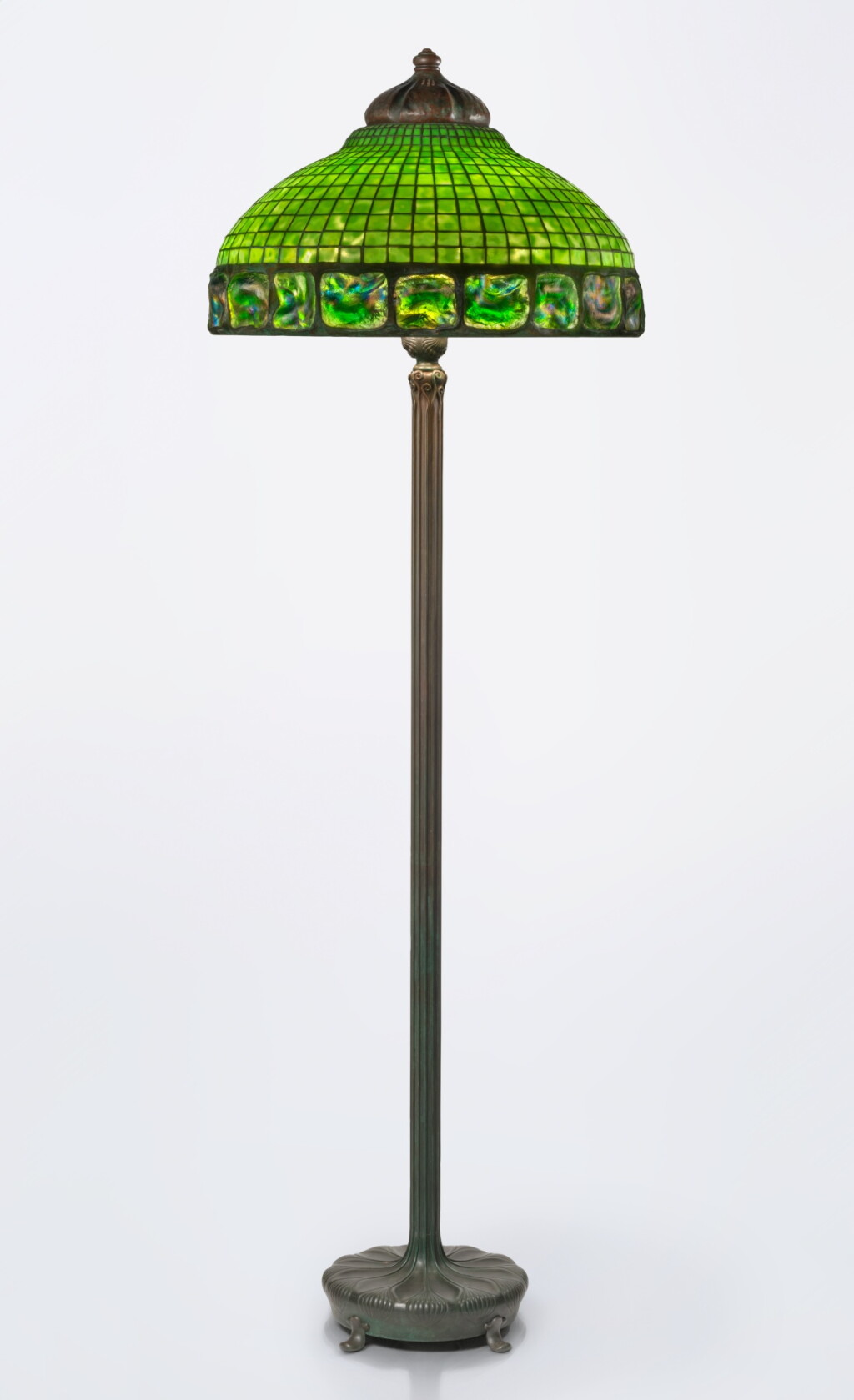 View full screen - View 1 of Lot 139. "Geometric and Turtle-Back" Floor Lamp.