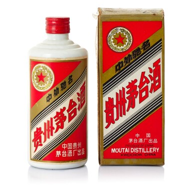 View full screen - View 1 of Lot 5555. 1987年產 "五星牌"貴州茅台酒 (鐵蓋) Kweichow Five Star Moutai (Metal Cap) 1987 (1 BT50).