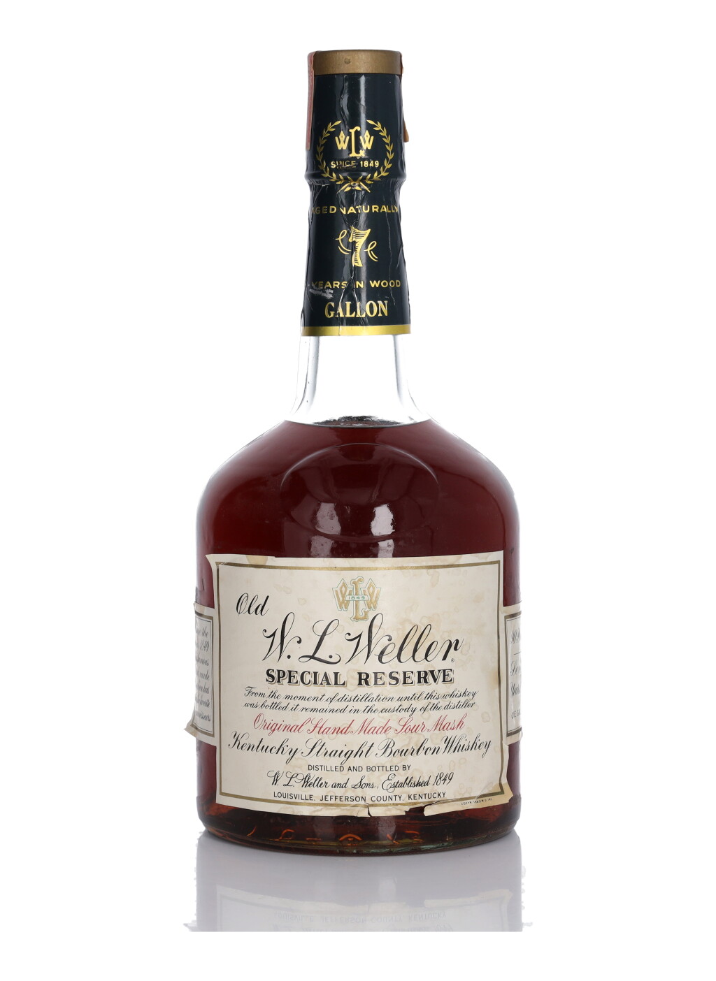 View full screen - View 1 of Lot 295. Old W.L. Weller Special Reserve 7 Year Old 90 Proof NV (1 Bottle Gallon).