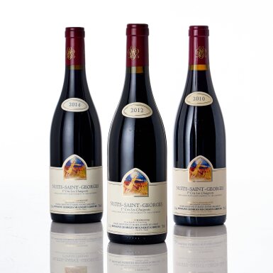 View full screen - View 1 of Lot 7475. Nuits St. Georges, Les Chaignots Mugneret-Gibourg "Vertical" (3 BT).