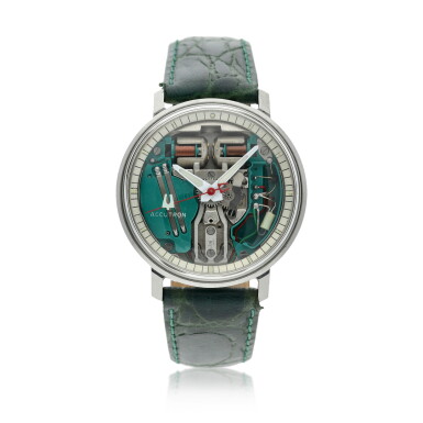 View full screen - View 1 of Lot 195. Accutron Spaceview A stainless steel electronic wristwatch, Circa 1967 .