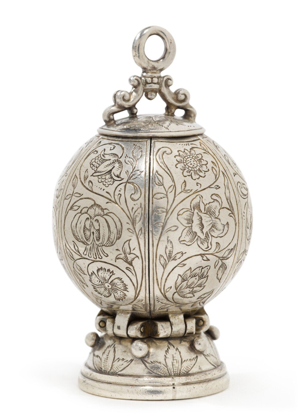 View full screen - View 1 of Lot 21. A Silver Pomander, Dutch or Possibly English, Mid 17th Century.