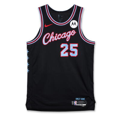 View full screen - View 1 of Lot 57. Jalen Smith Chicago Bulls 2025-2026 Game Worn City Edition Jersey.
