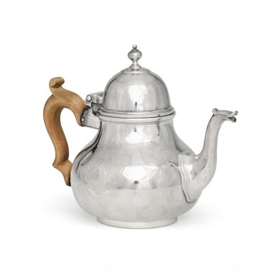 View full screen - View 1 of Lot 55. A George I silver teapot, Abraham Buteux, London, 1721.